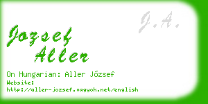 jozsef aller business card