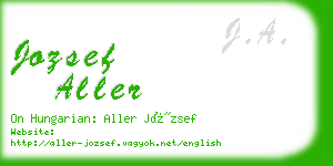 jozsef aller business card